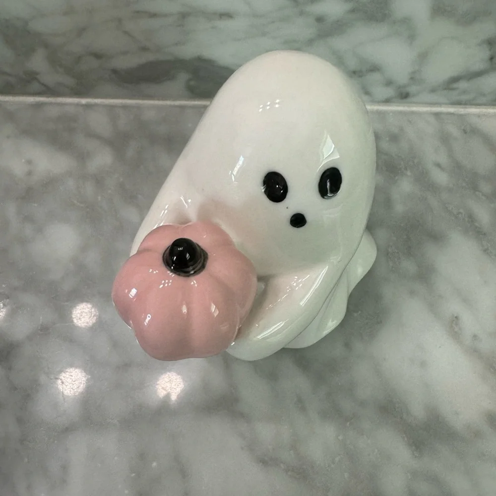 Target Hyde & Eek! Bootiful Ceramic Ghost with Pink Pumpkin